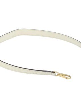 LOUIS VUITTON Shoulder Strap Leather 26" White LV